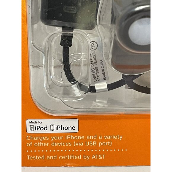 AT&T CAR CHARGER USB PORT- BRAND NEW FOR IPHONE 4 -3GS 3G Old Tech New - Picture 4 of 6